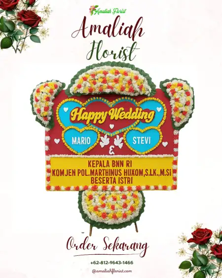 Papan Bunga Pernikahan Karangkepoh